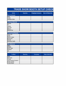 Free Trade Show Booth Schedule Template PDF