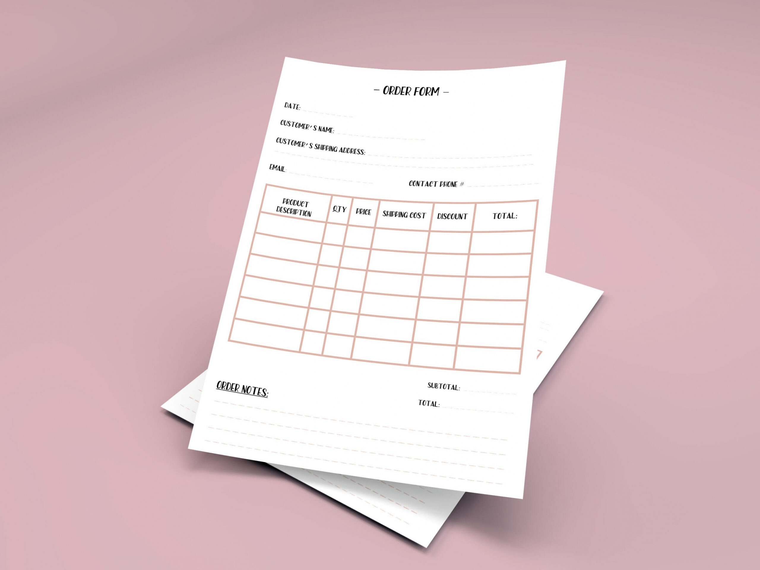 Printable Trade Show Order Form Template PDF Printable Trade Show Order Form Template PDF