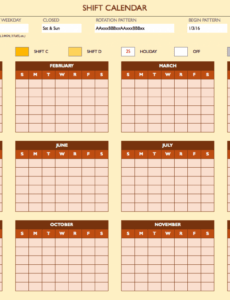 Printable 3 Shift Work Schedule Template Sample
