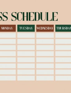 Printable 8 Period Schedule Template Word