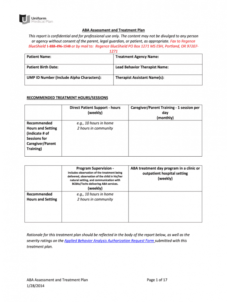  Aba Behavior Plan Template Docs