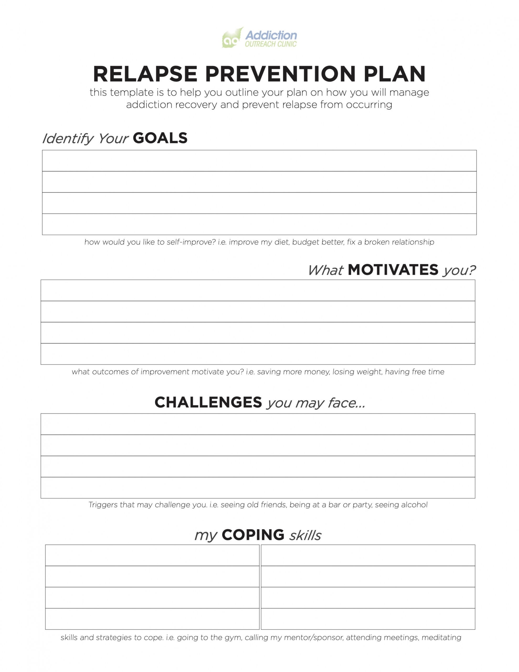 Addiction Recovery Plan Example At Duane Duquette Blog