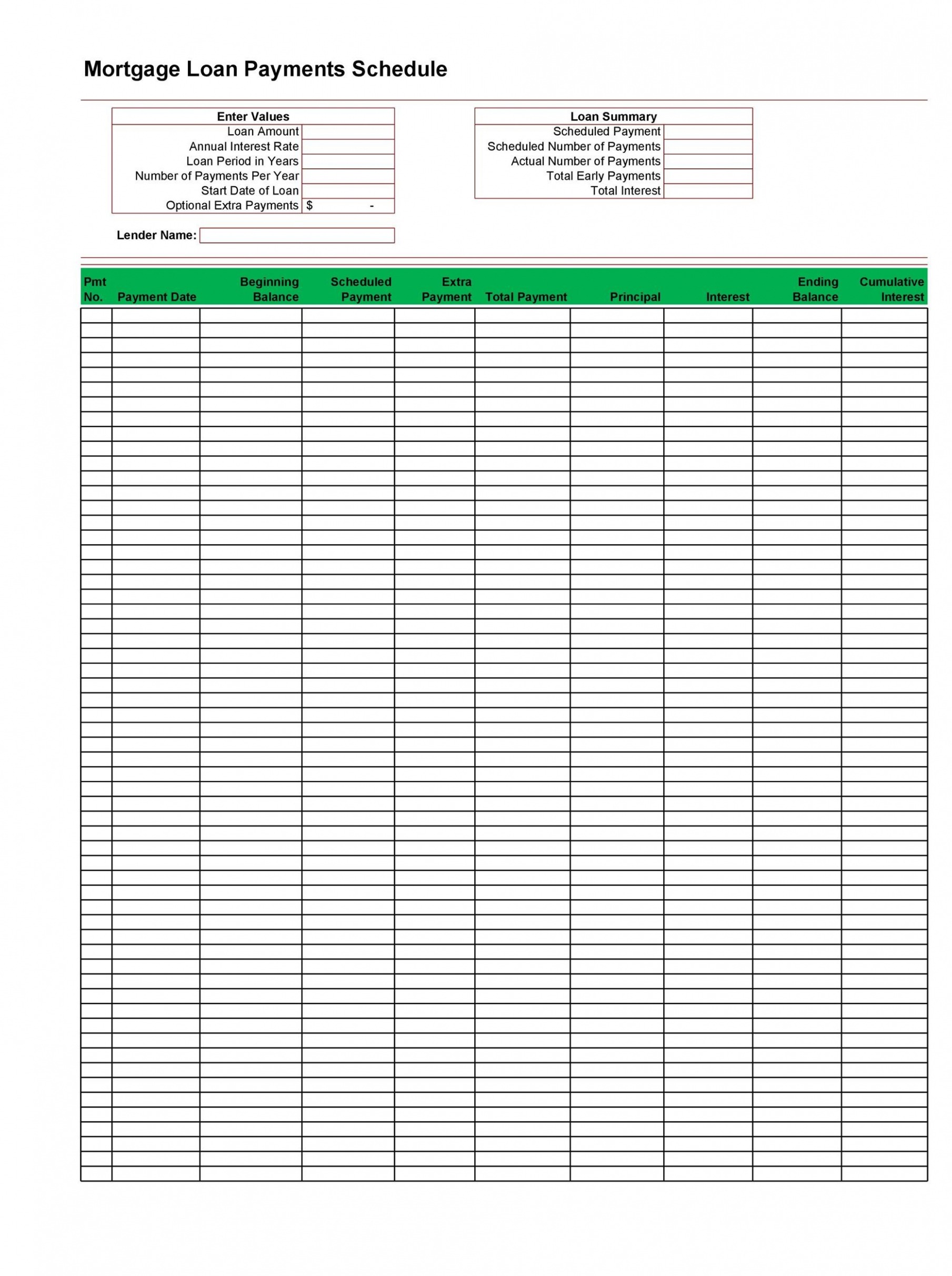 Car Payment Schedule Template PDF Car Payment Schedule Template PDF