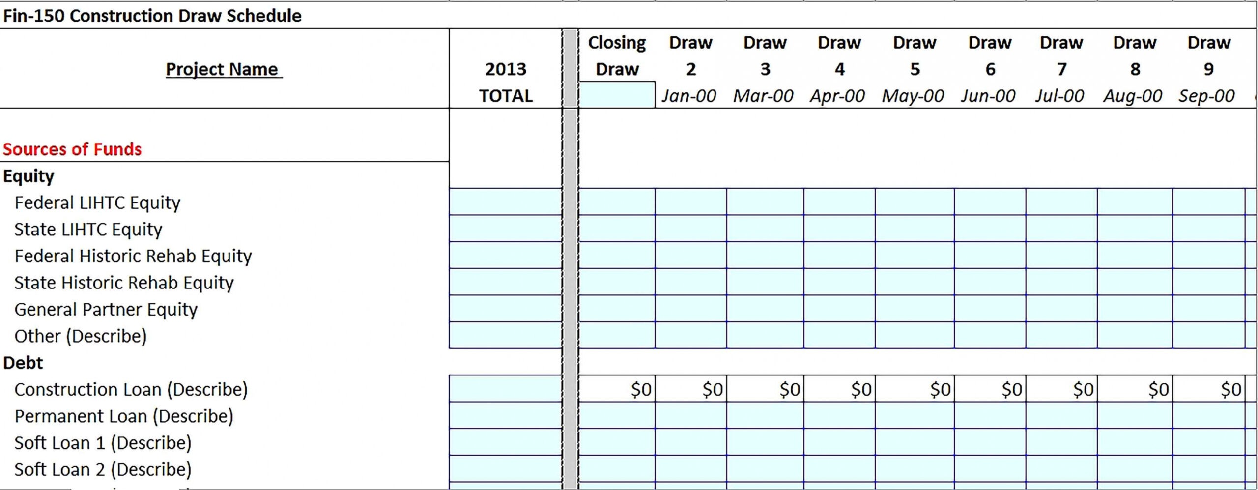Printable Construction Draw Schedule Template Docs Printable Construction Draw Schedule Template Docs