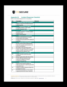 Printable Cyber Incident Response Plan Template Doc