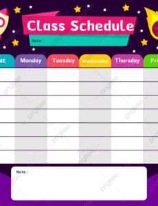 Daily Classroom Schedule Template Excel