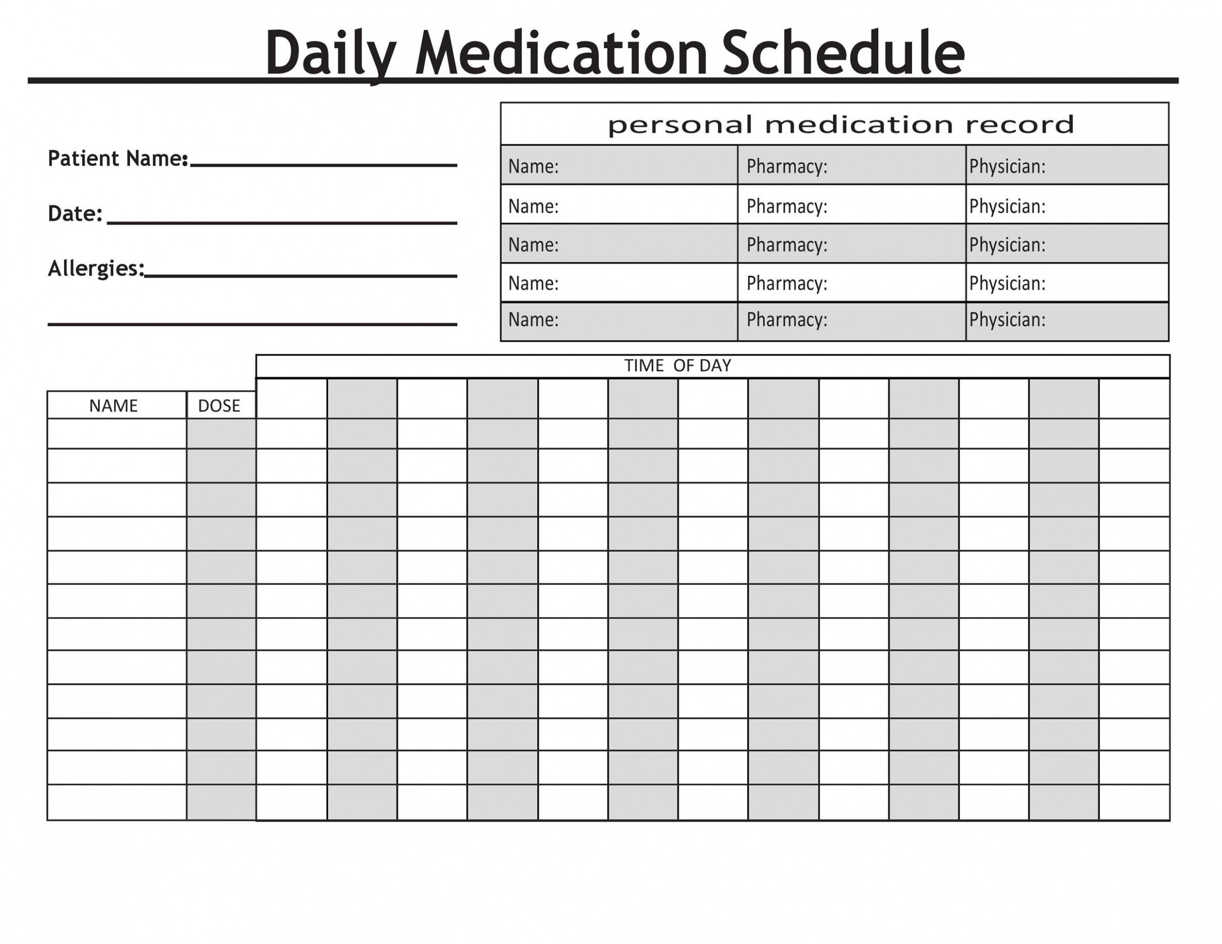 Daily Medicine Schedule Template PPT Daily Medicine Schedule Template PPT