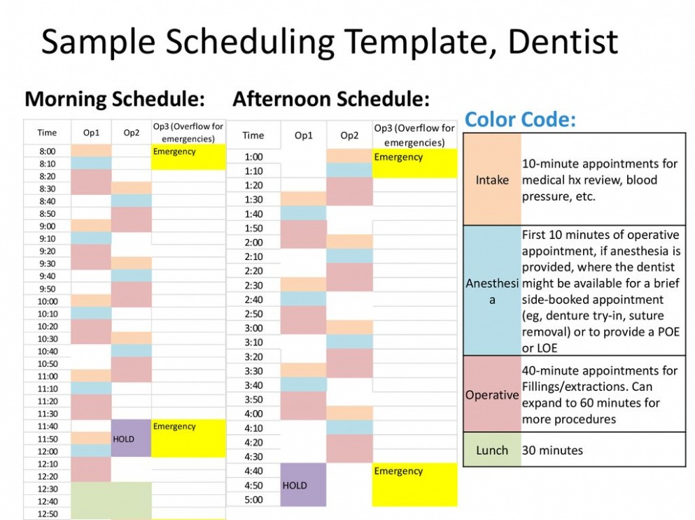 Free Dental Hygiene Schedule Template Word
