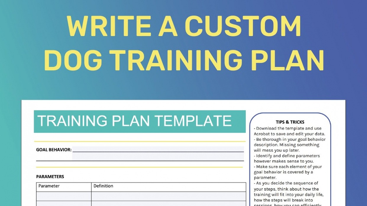  Dog Training Schedule Template Doc