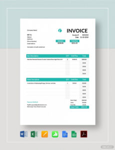 Printable Electrical Contractor Invoice Template