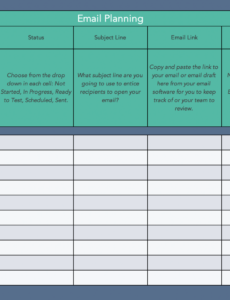 Editable Email Marketing Schedule Template CSV