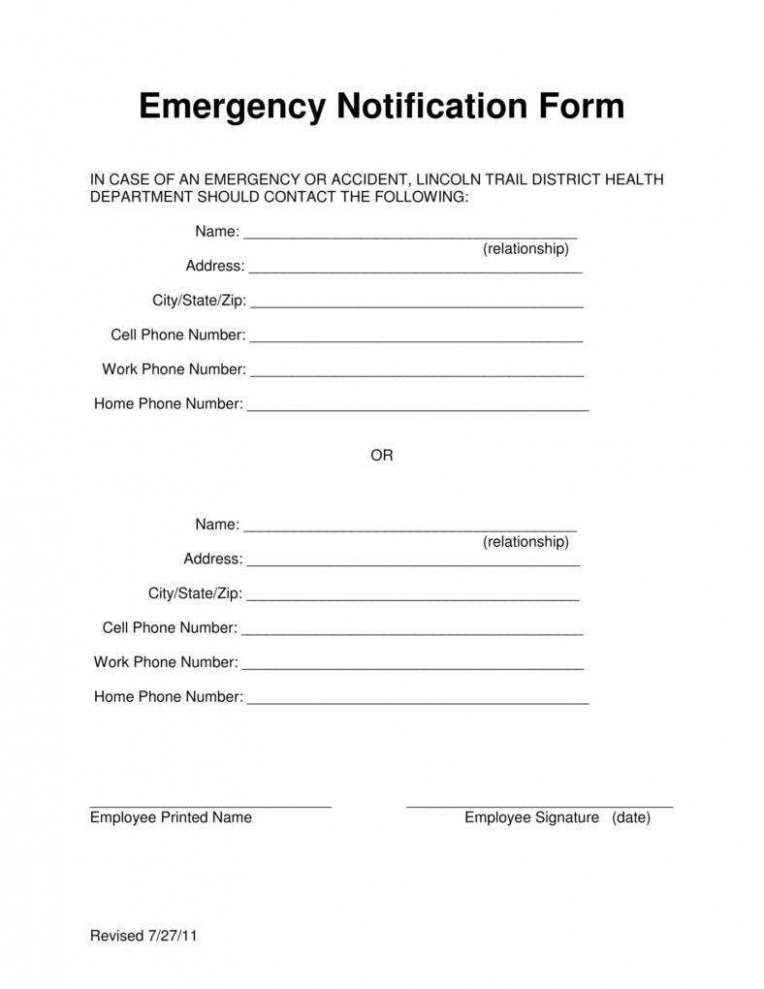  Emergency Notification Plan Template Docs