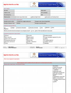 Printable Emergency Rescue Plan Template Sample