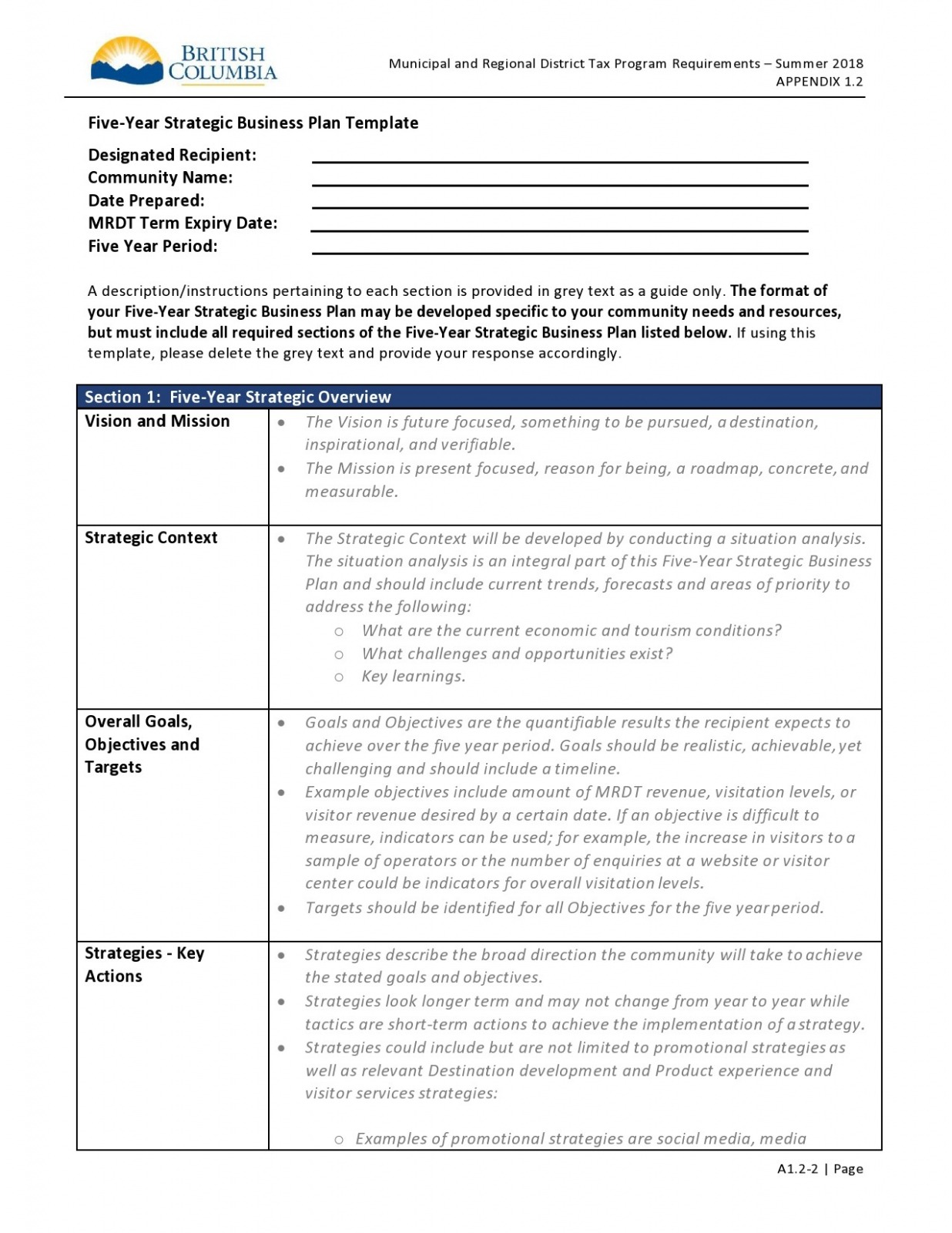  Five Year Career Plan Template Sample