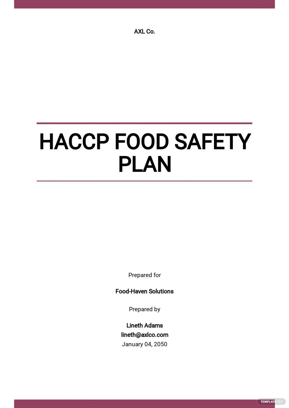 Free Food Safety Plan Template CSV Free Food Safety Plan Template CSV