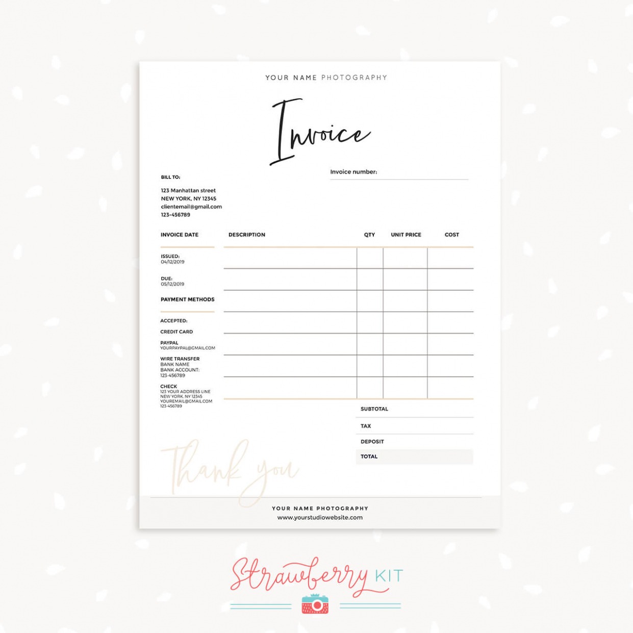 Sample Handwritten Invoice Template Doc