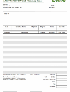 Editable Hotel Commission Invoice Template Doc