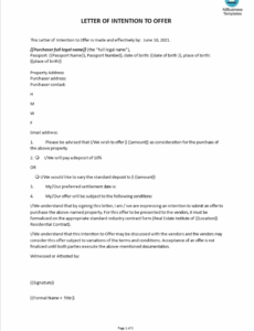 Free Housing Offer Letter Template Doc