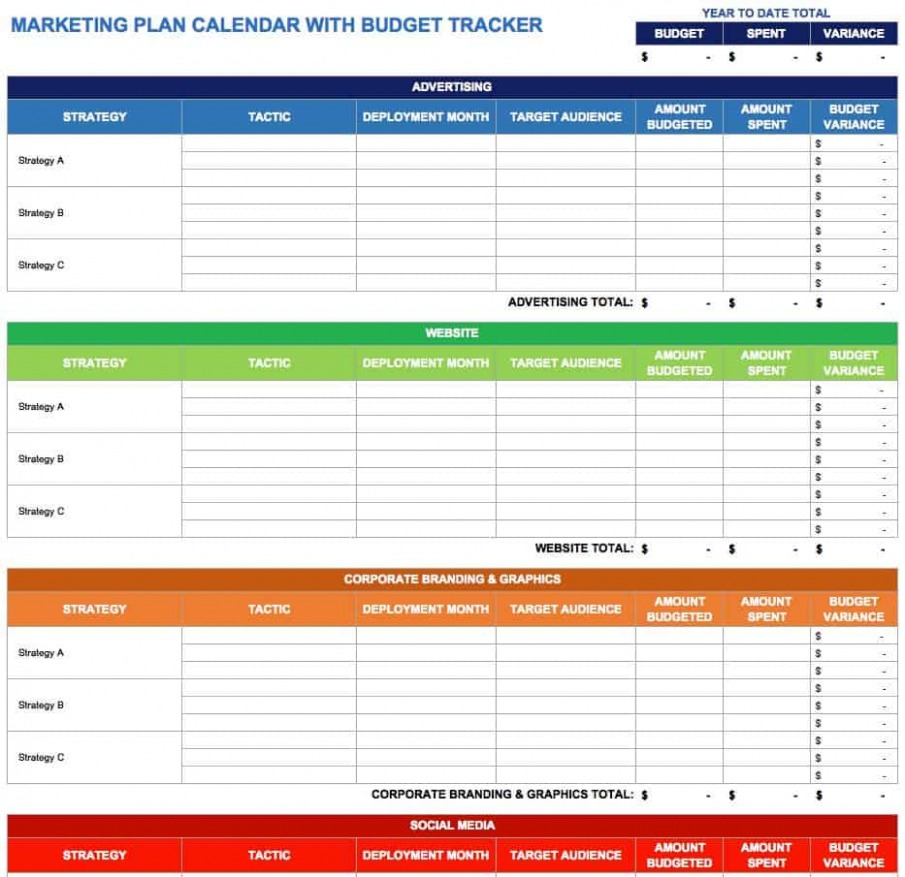  Marketing Plan Schedule Template Sample