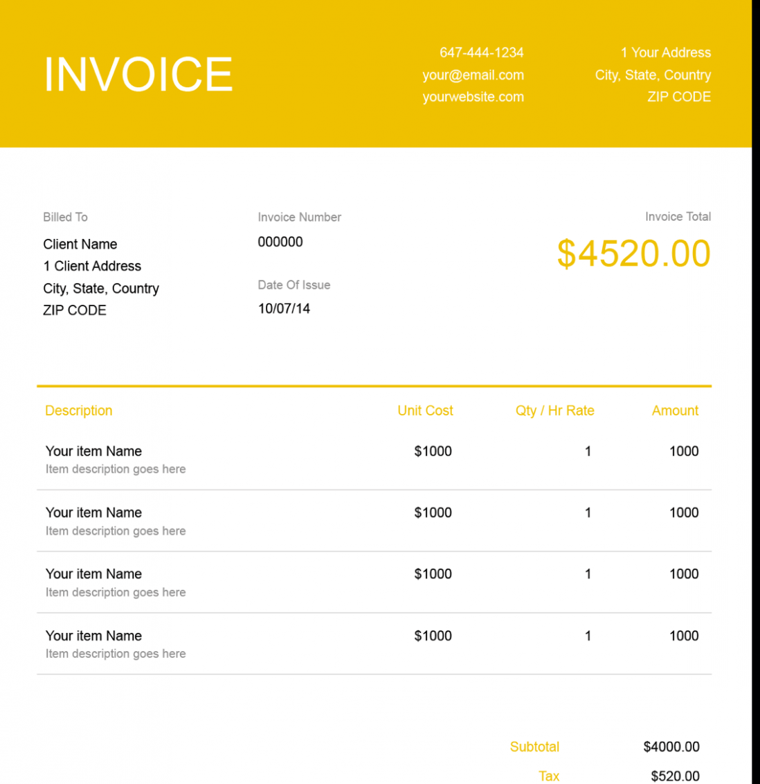 massage-therapist-invoice-template