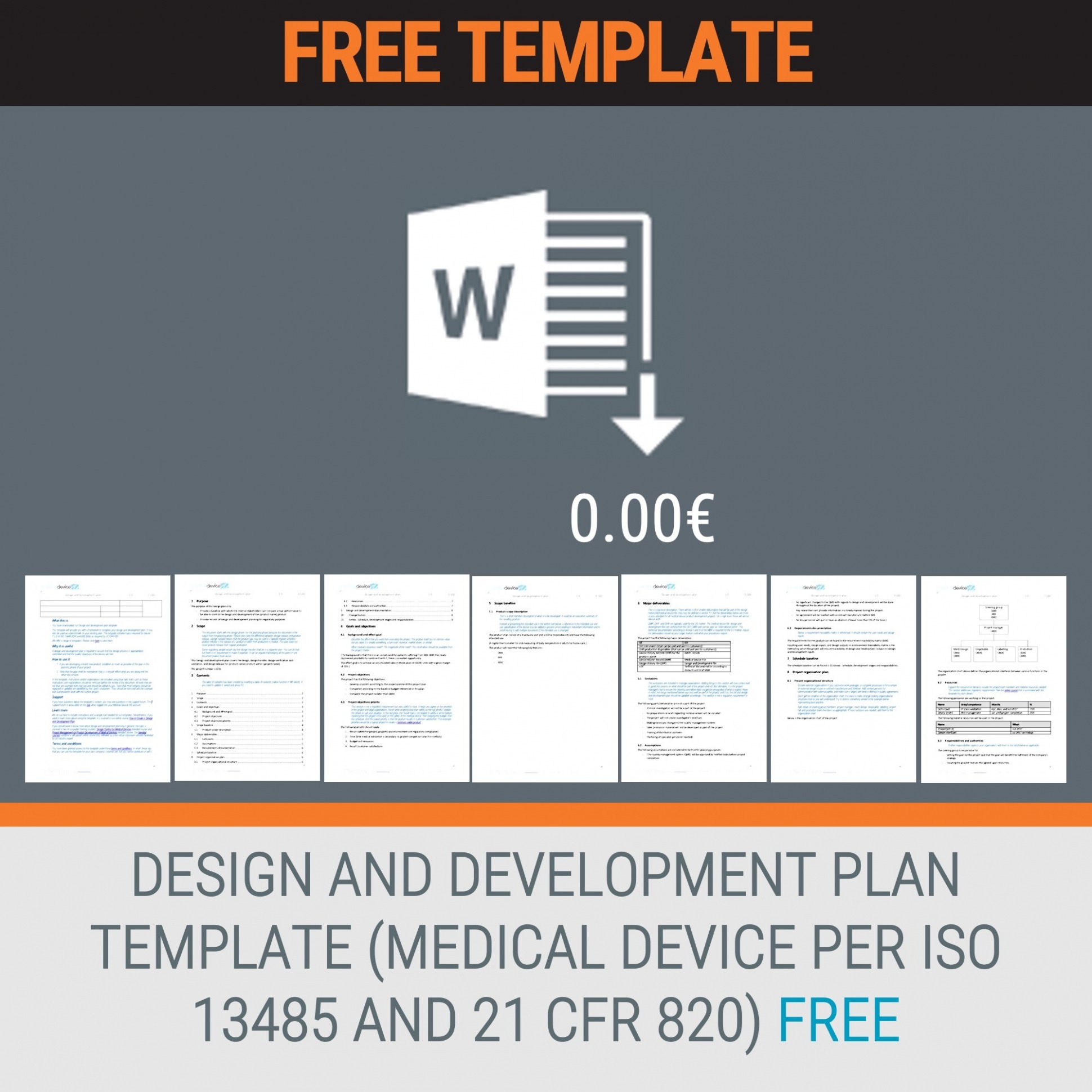  Medical Device Design And Development Plan Template PPT