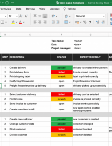 Editable Mobile Application Test Plan Template CSV