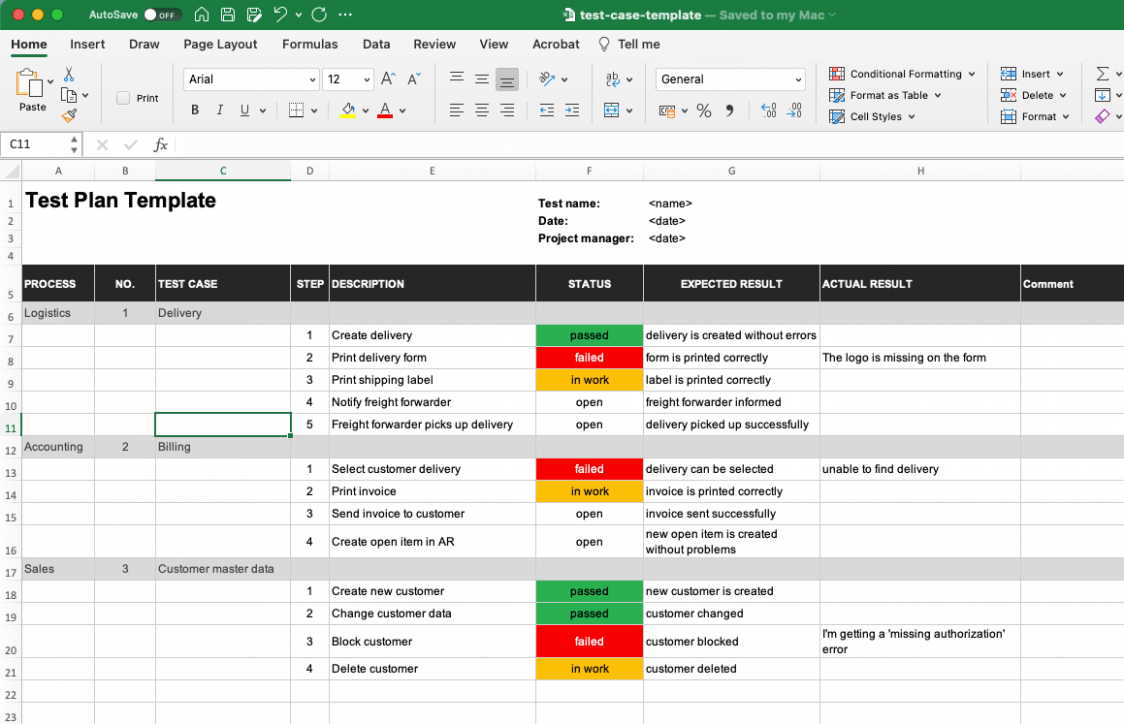 Printable Mobile Application Test Plan Template PPT