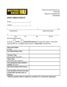 Printable Money Order Receipt Template Doc