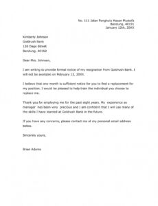 Nurse Leader Resignation Letter Docs