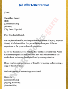 Editable Offer Letter Template For Employment PPT
