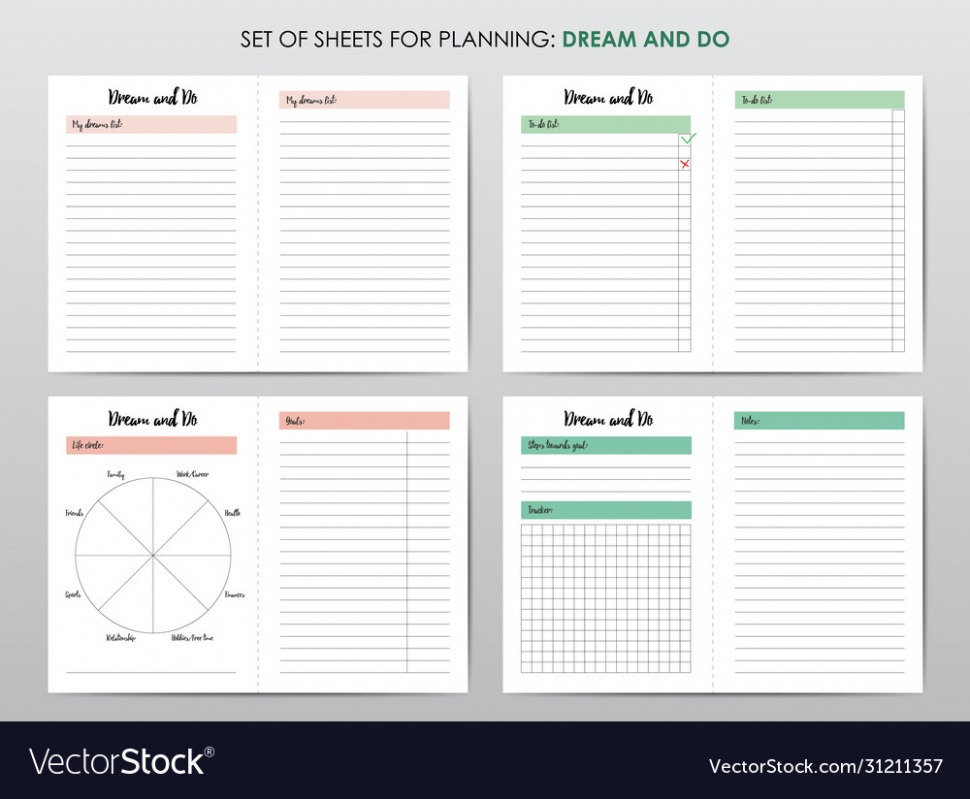 Printable Personal Plan Template CSV