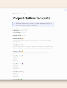 Printable Plan Outline Template CSV