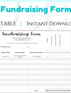 Editable School Fundraiser Order Form Template PPT