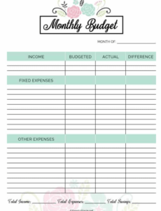 Free Simple Personal Financial Plan Template Sample