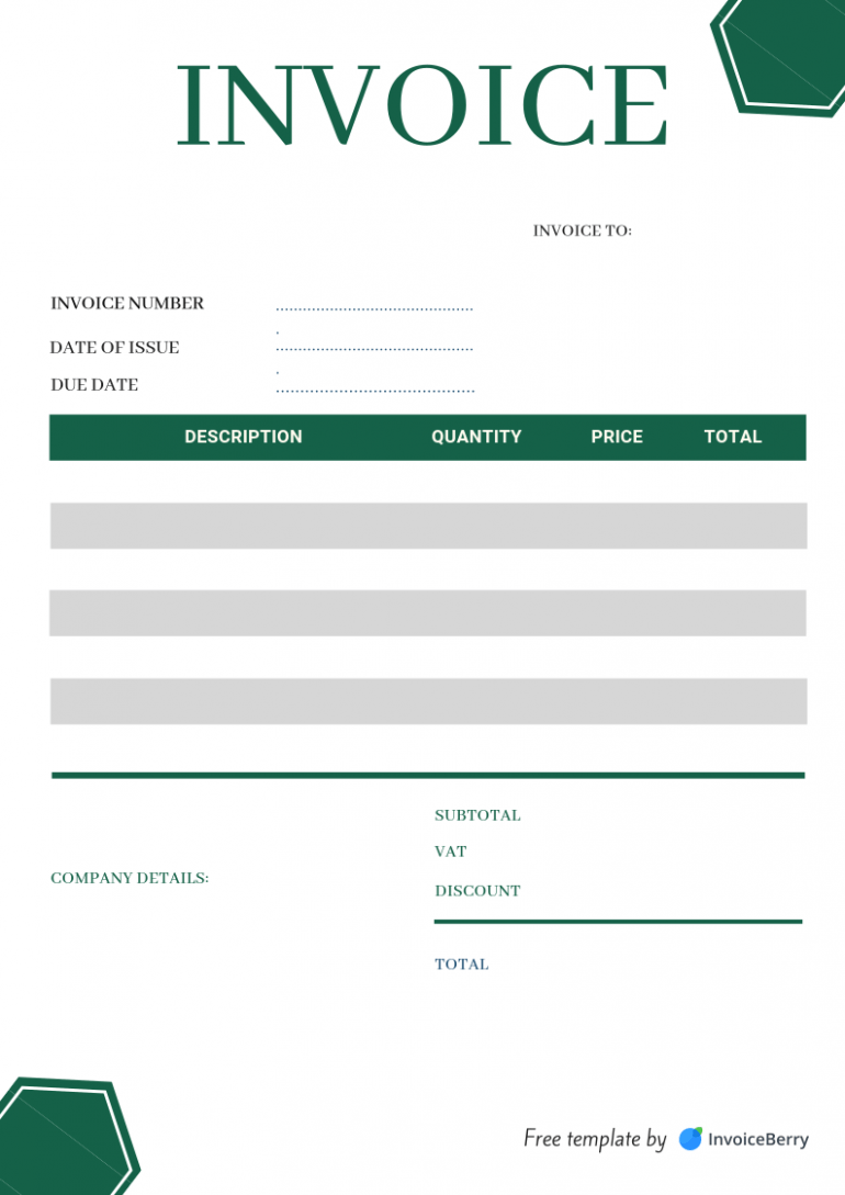 Sample Sole Proprietor Invoice Template Doc