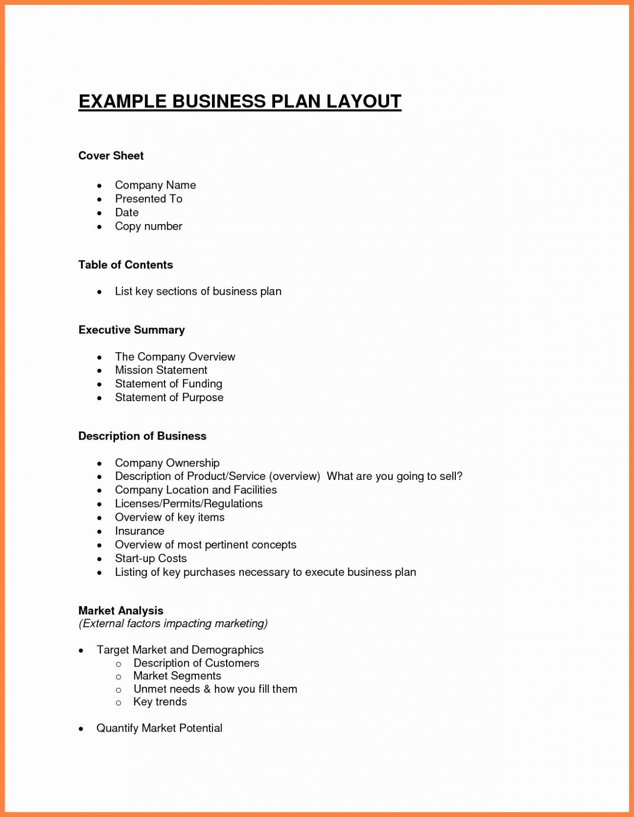 Printable Summary Plan Description Template Excel