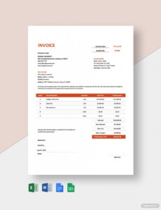 Sample University Invoice Template Docs