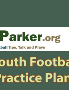 Editable Youth Football Practice Plan Template Sample