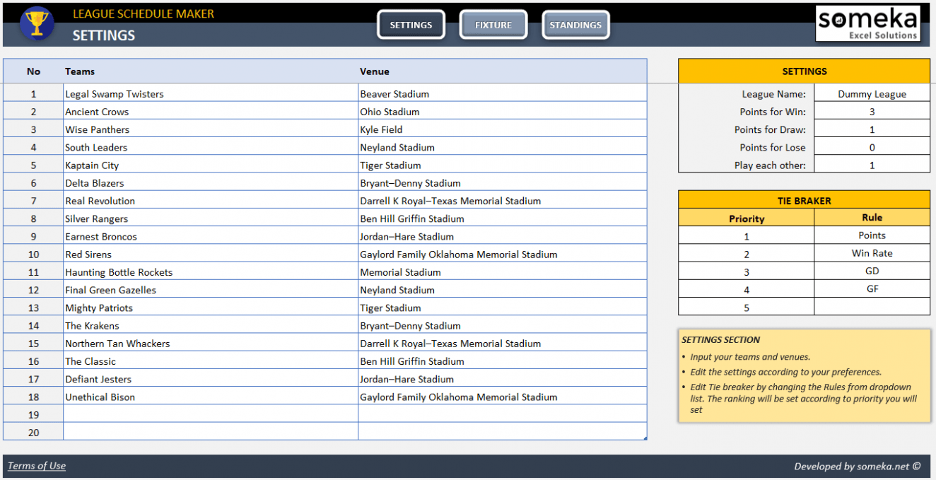 Free 5 Team Softball Schedule Template Docs