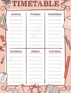 Free 6 Day School Schedule Template Doc