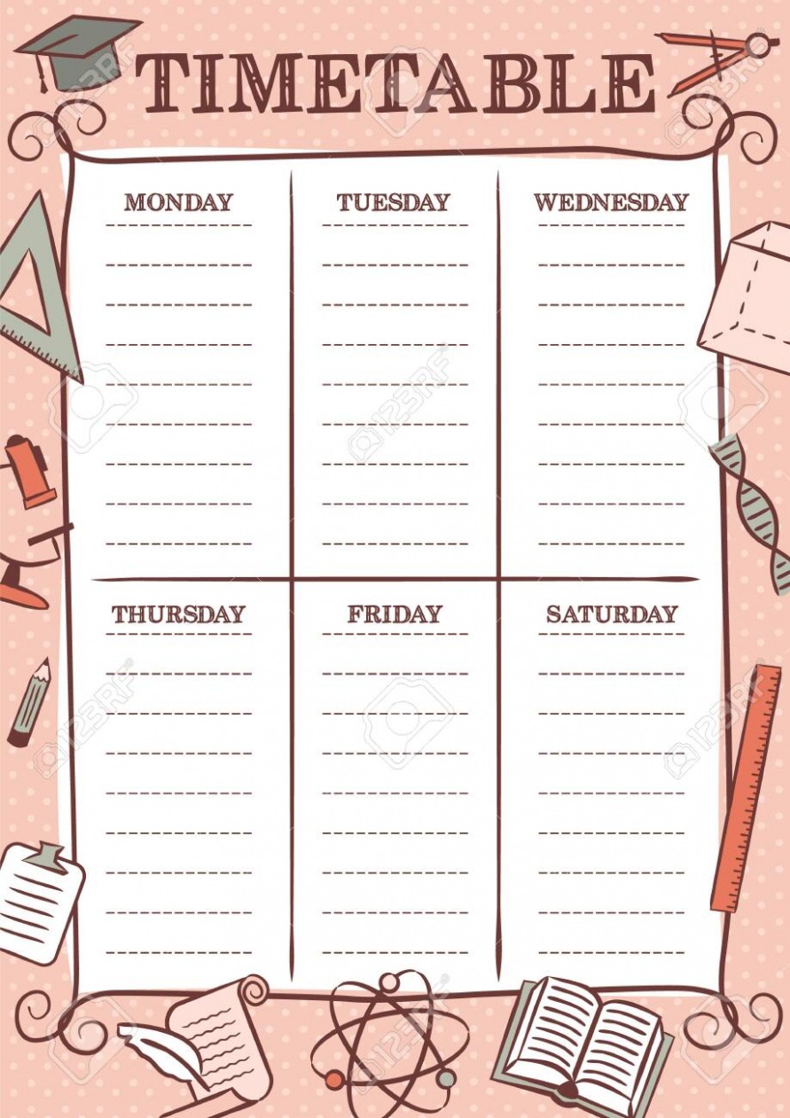 Free 6 Day School Schedule Template Doc