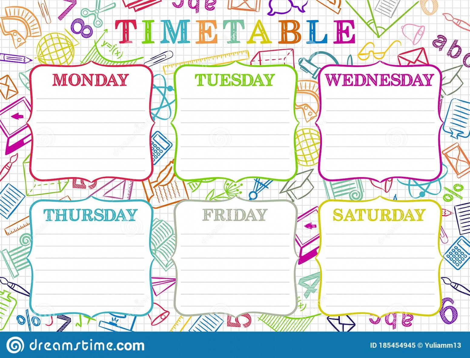 Printable 6 Day School Schedule Template Docs