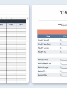 Sample Apparel Order Form Template Excel PDF