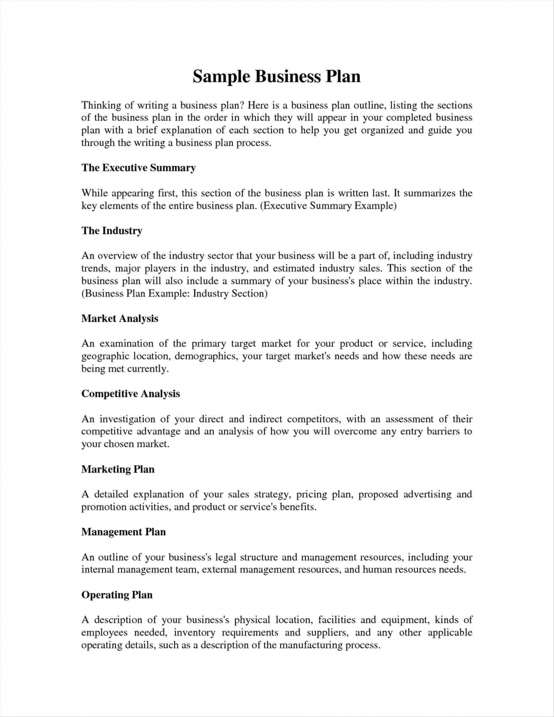 Free Barber Shop Business Plan Template Doc