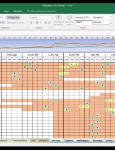 Editable Call Center Schedule Template Sample