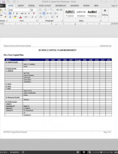 Printable Capital Improvement Plan Template Sample