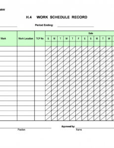 Editable Child Care Staff Schedule Template CSV