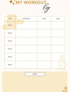 Editable Daily Workout Schedule Template Docs