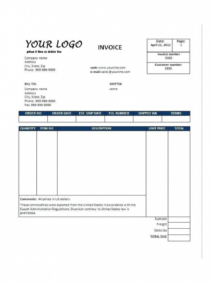 Printable Dental Billing Invoice Template Sample