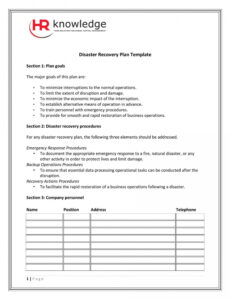 Editable Emergency Response Plan Template For Small Business Excel